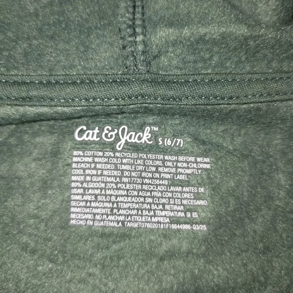 Boys Zip Up Hoodie Uniform Green